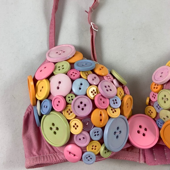 Raver handmade 34BC candy button pink push up bra - Picture 5 of 5